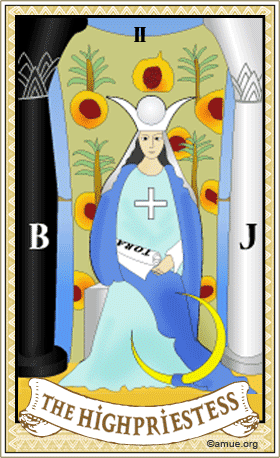 女教皇のタロットカード